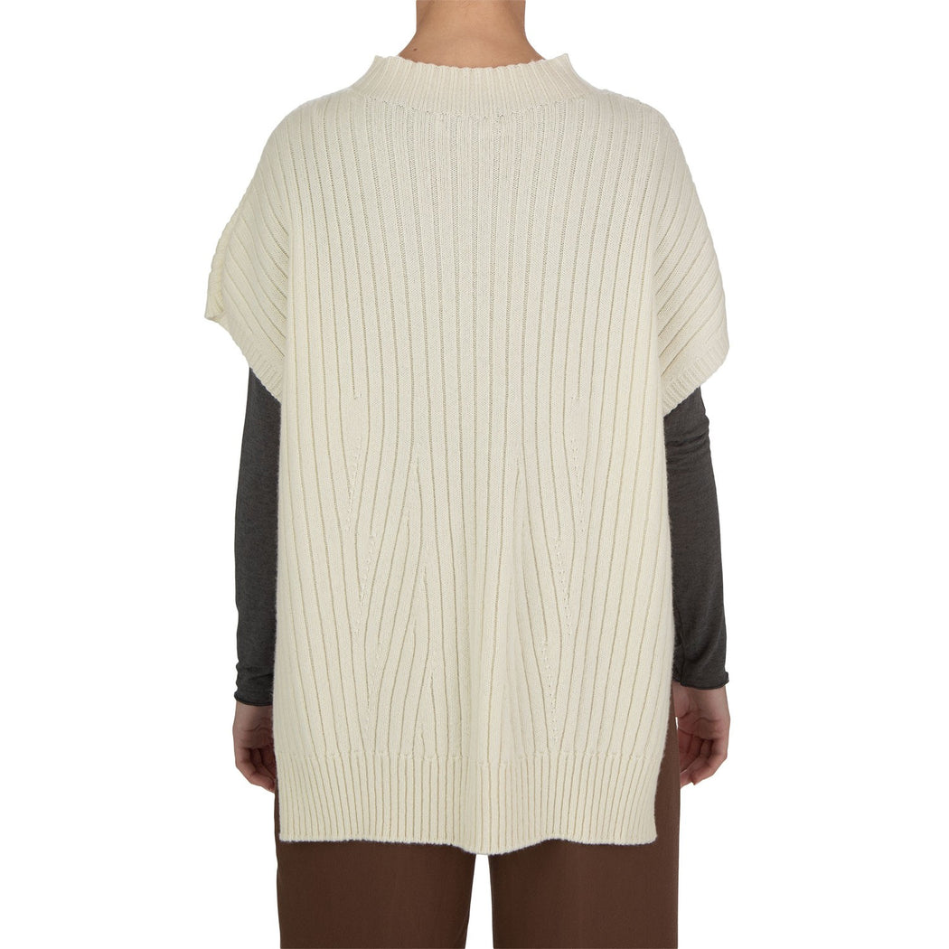 10140 PONCHO COSTE PANNA  BIANCO