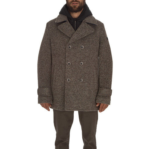 HOODED CHEST PEACOAT BLASIUS  2509 MARRONE/NERO