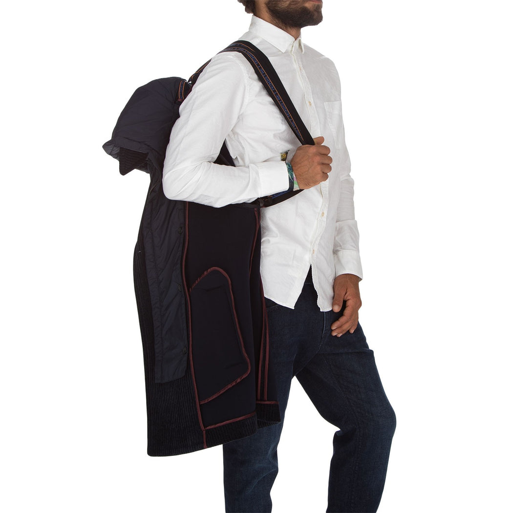 HOODED CHEST PEACOAT ALBA  BLU