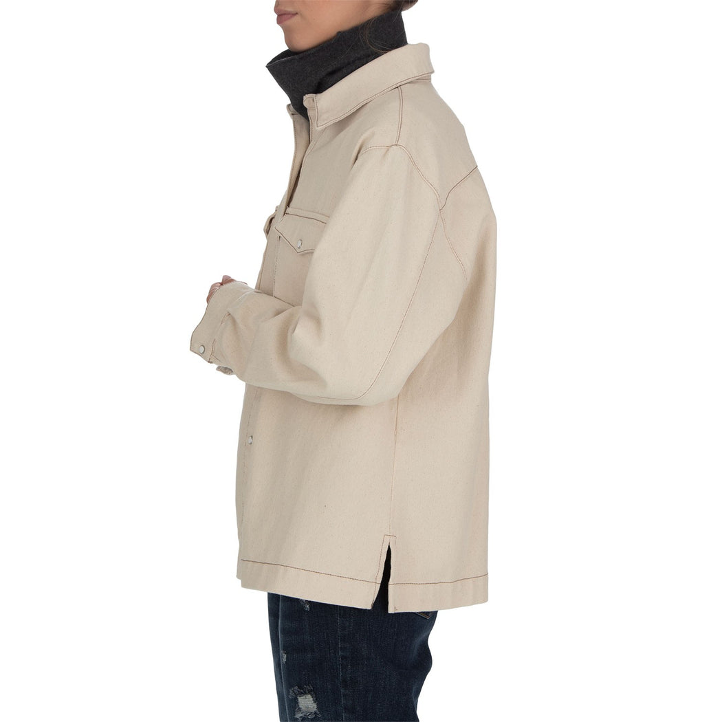 DEMETRA-7 CAMICIA OVER  BEIGE ECRU