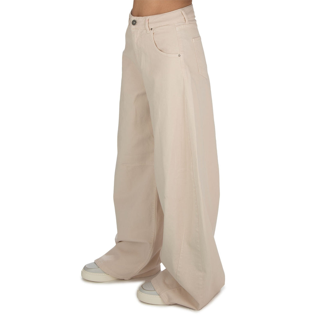 IRIDE-9 PANTALONE BALLOON  BIANCO PANNA