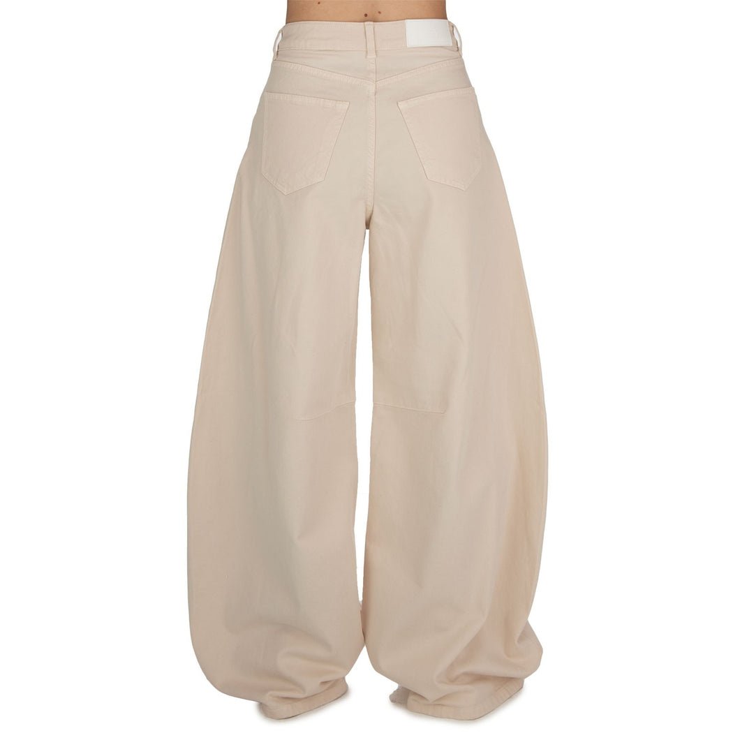 IRIDE-9 PANTALONE BALLOON  BIANCO PANNA