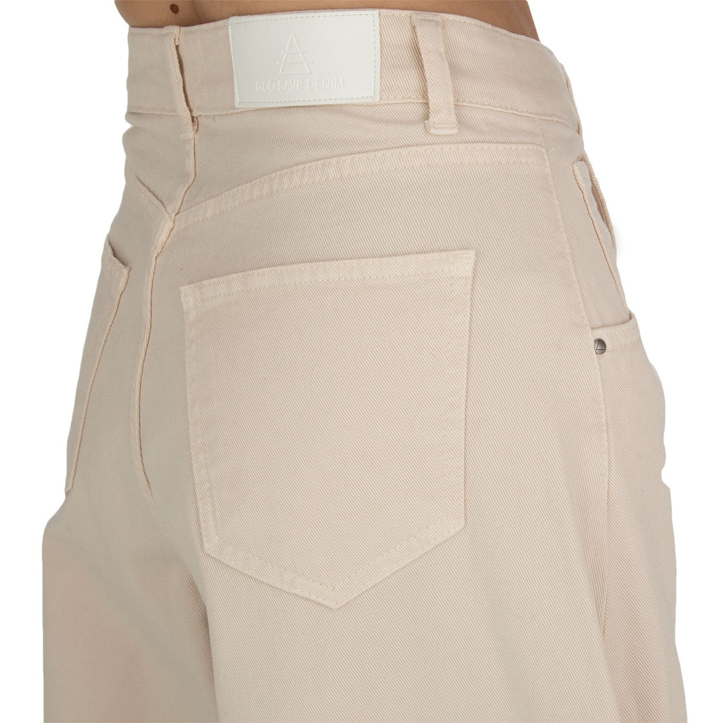 IRIDE-9 PANTALONE BALLOON  BIANCO PANNA