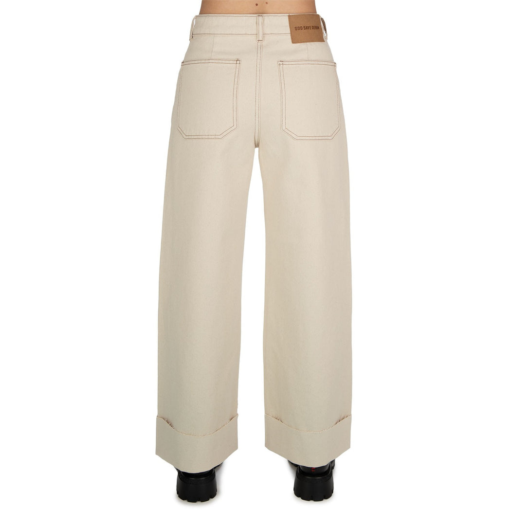 ERMES-5 PANTALONE CROPPED  BEIGE