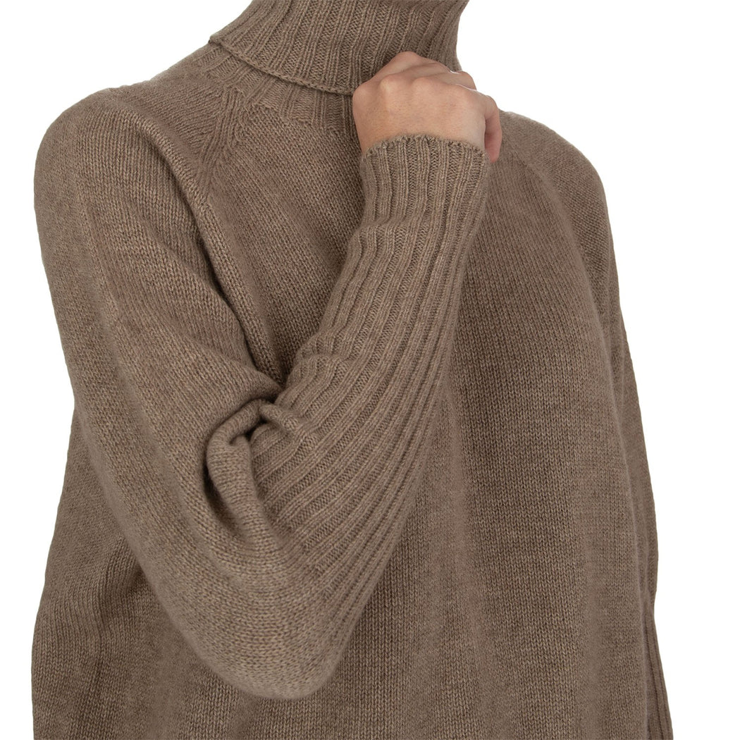 3779C BOLERO COLLO ALTO BROWN  MARRONE