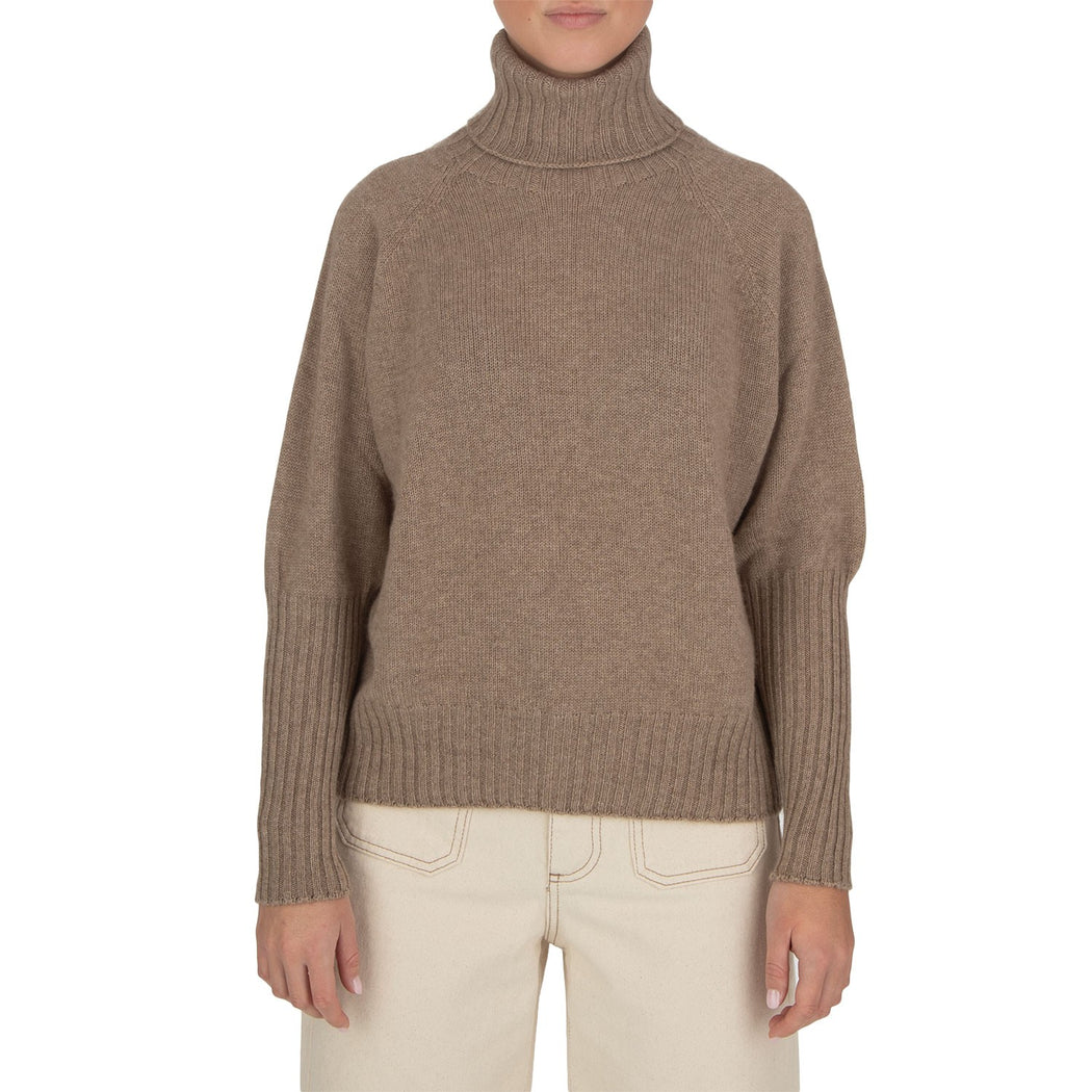 3779C BOLERO COLLO ALTO BROWN  MARRONE
