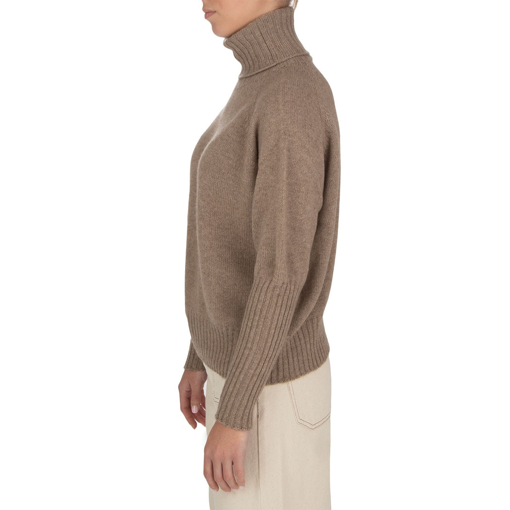 3779C BOLERO COLLO ALTO BROWN  MARRONE