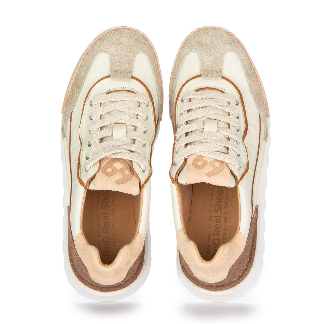 LA SNEAKER CAFFELATTE D2223/14A  BIANCO/MARRONE