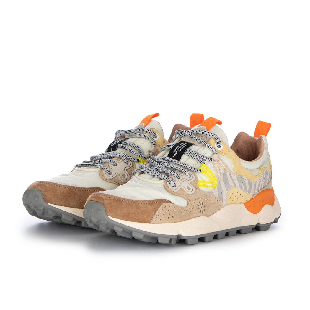 YAMANO3 UNI SUEDE/NYLON/ANIMAL MARR/BEIGE CREAM