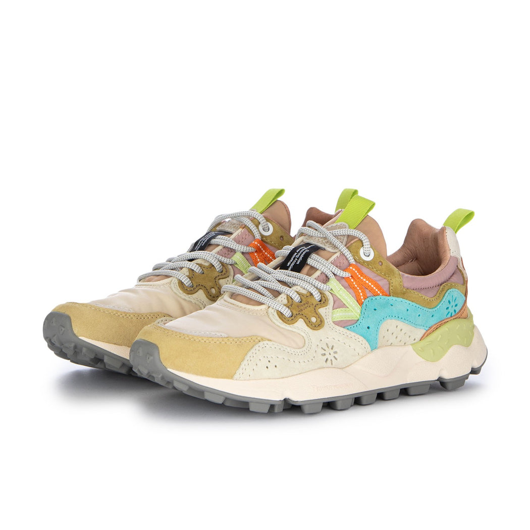 YAMANO3 SUEDE/NYLON  CREAM/MILK/LIGHT BLU