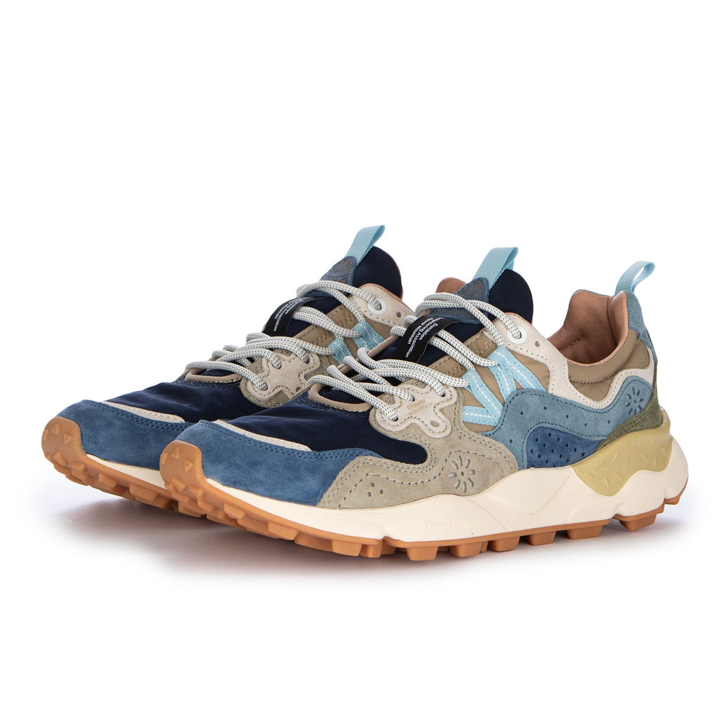 YAMANO3 MAN SUEDE NYLON NAVY BLU-KAKY