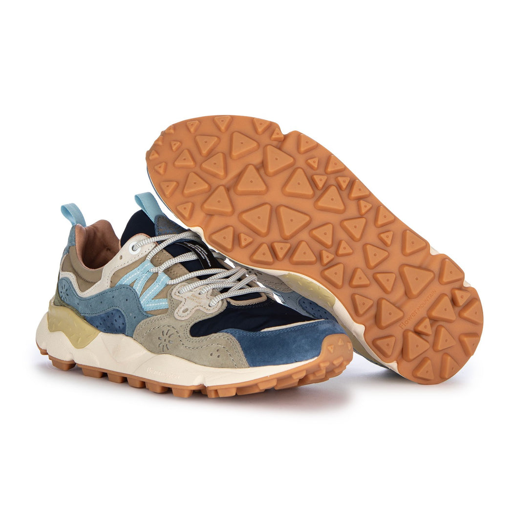 YAMANO3 MAN SUEDE NYLON NAVY BLU-KAKY