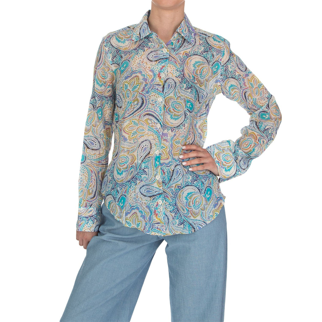 D235 PAOLA  AZZURRO/MULTICOLOR
