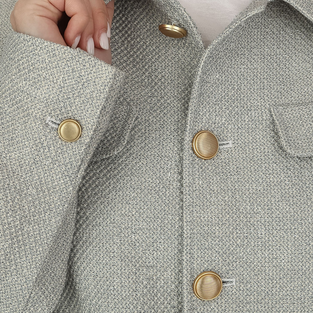 FD3970 CROPPED JACKET  0035 GRIGIO
