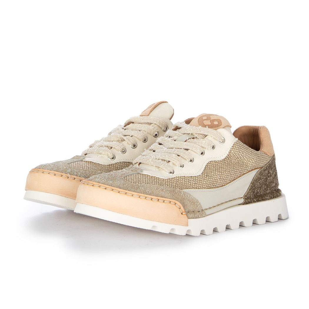 LA SNEAKER CANVAS U2511-14A  BEIGE/BIANCO PANNA