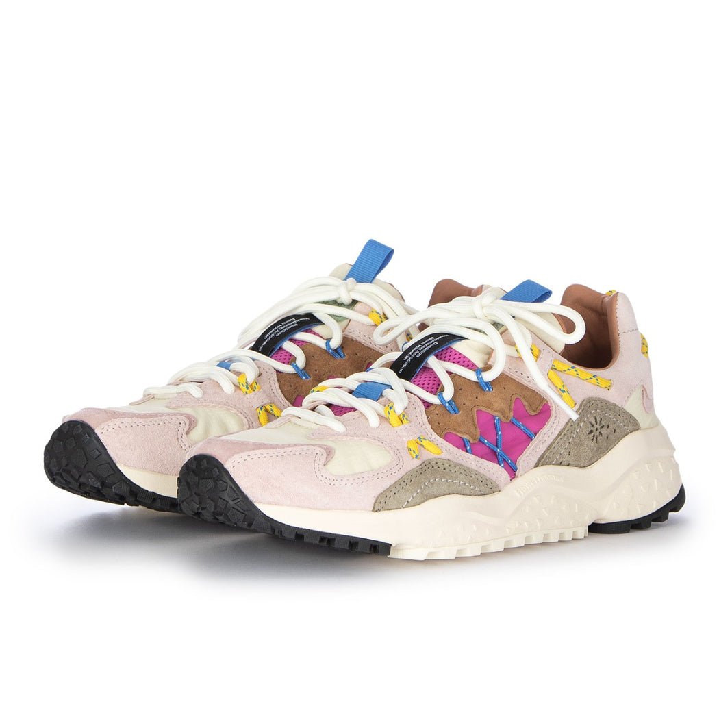 YAMABUSHI SUEDE/NYLON RIPSTOP  BIANCO/ROSA