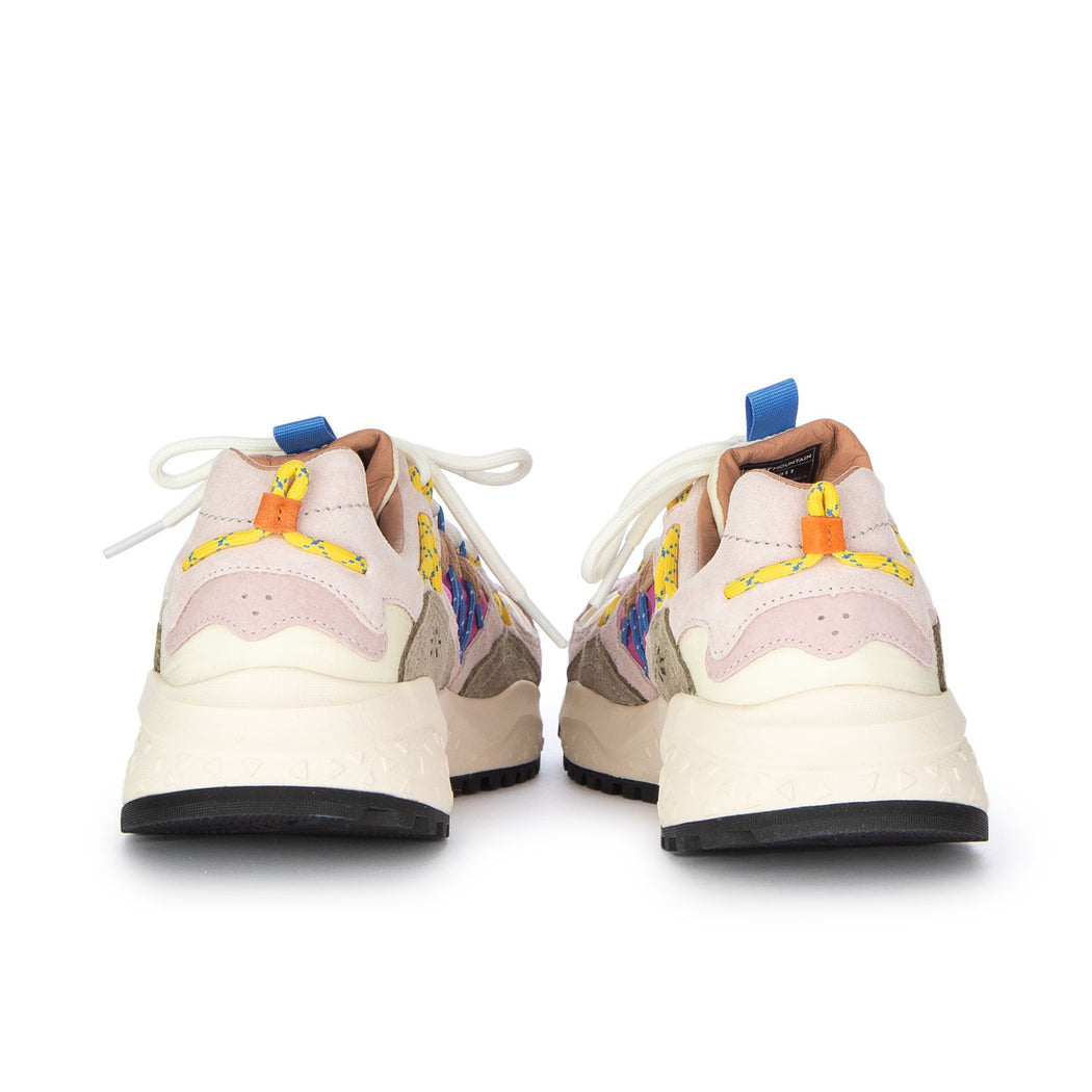 YAMABUSHI SUEDE/NYLON RIPSTOP  BIANCO/ROSA