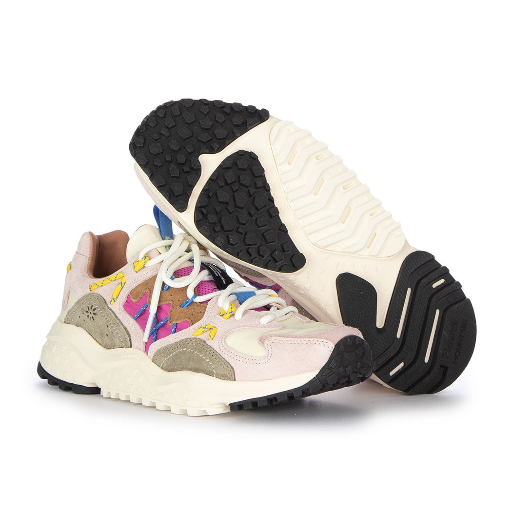 YAMABUSHI SUEDE/NYLON RIPSTOP  BIANCO/ROSA