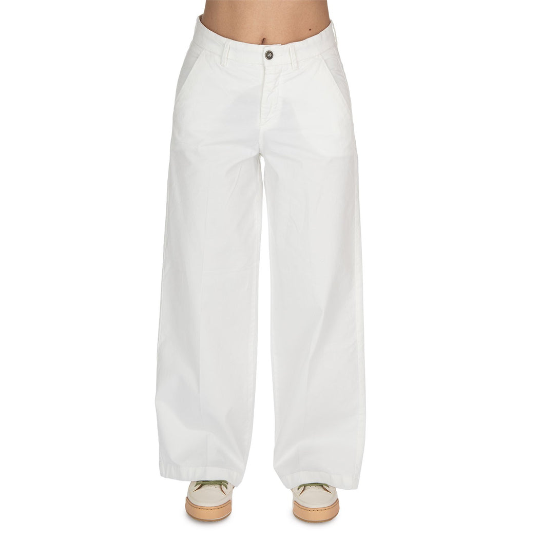 DENISE CHINOS-51 LONG GAUCHO  BIANCO