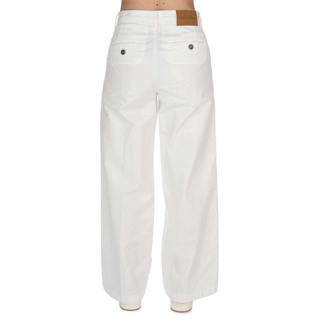 DENISE CHINOS-51 LONG GAUCHO  BIANCO