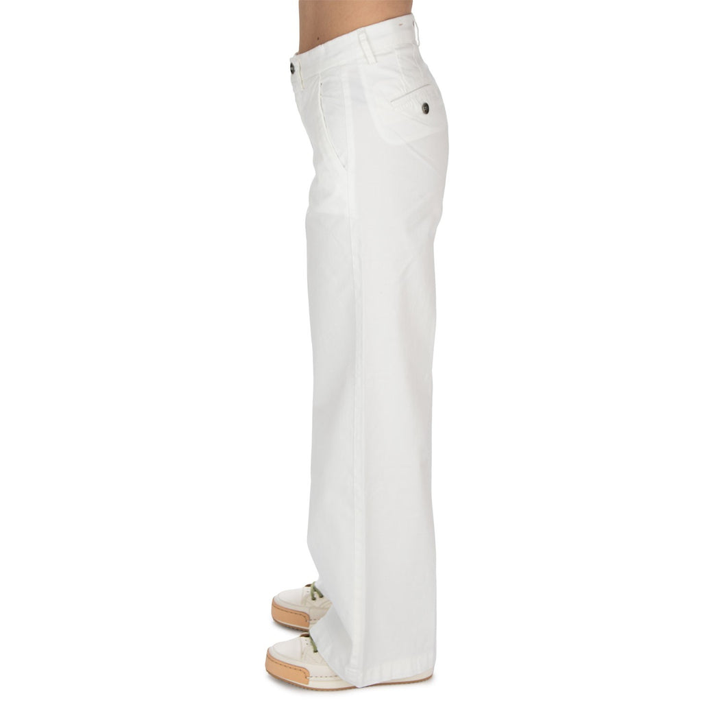 DENISE CHINOS-51 LONG GAUCHO  BIANCO