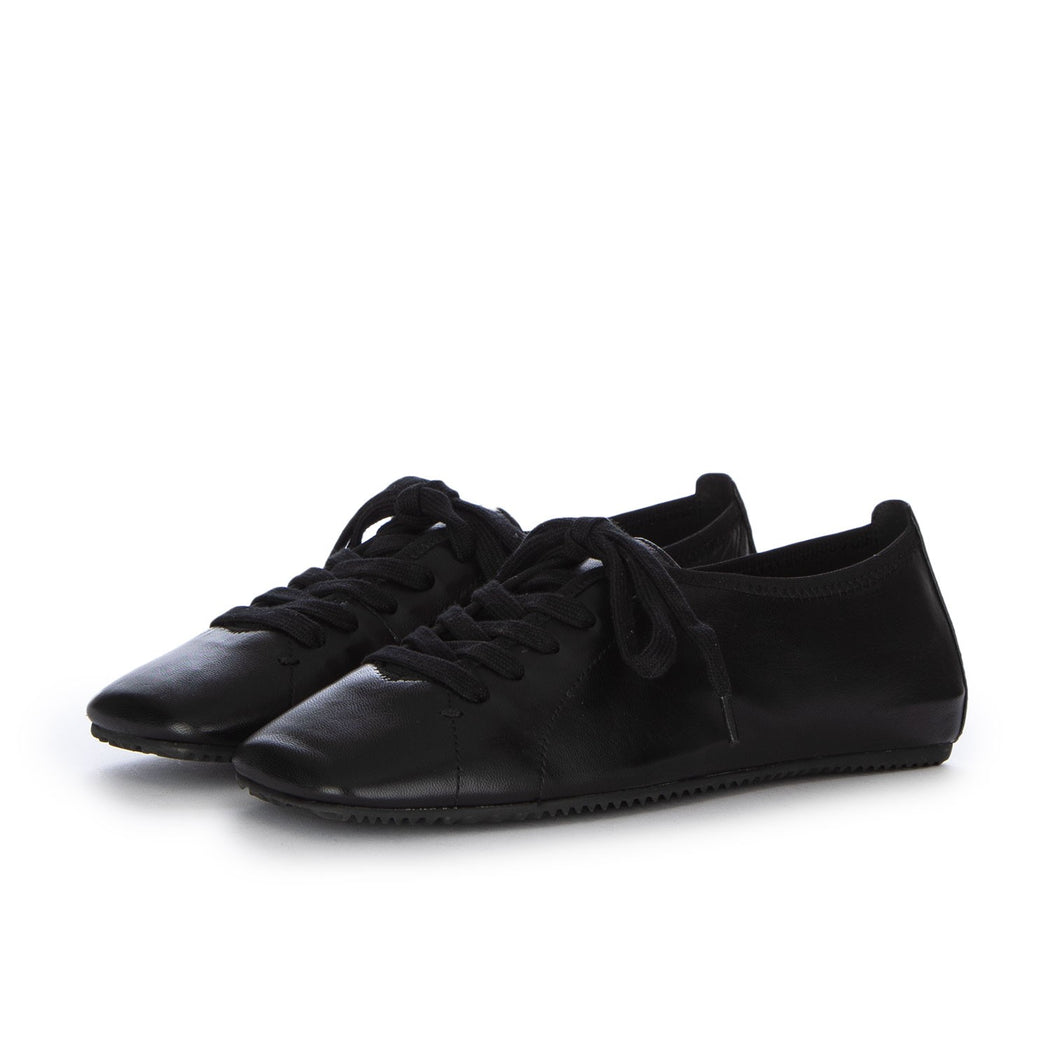ELE FLAT LACE UP  NERO