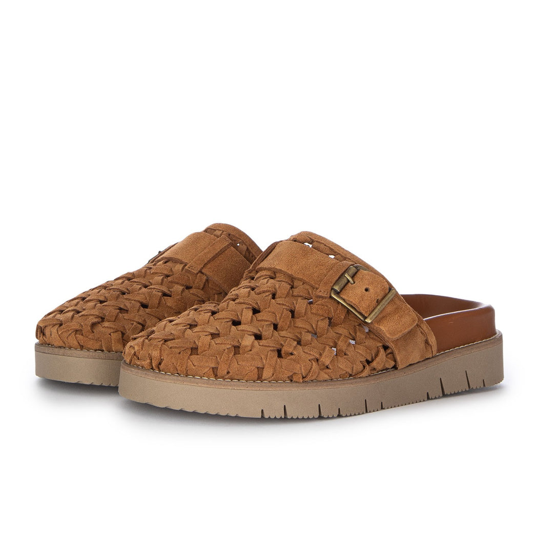 EDRA WOV SUEDE COGNAC  MARRONE