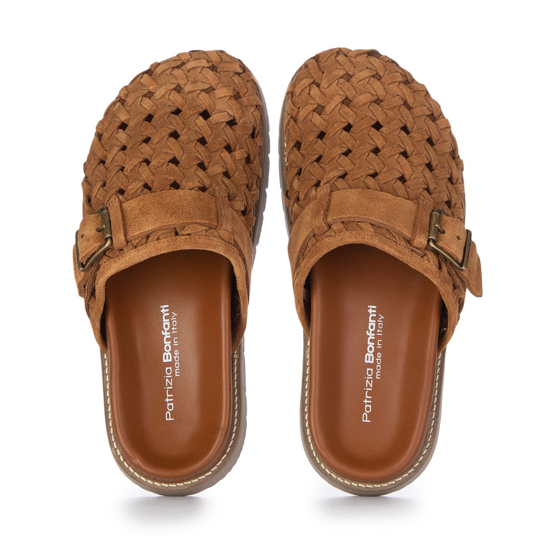 EDRA WOV SUEDE COGNAC  MARRONE