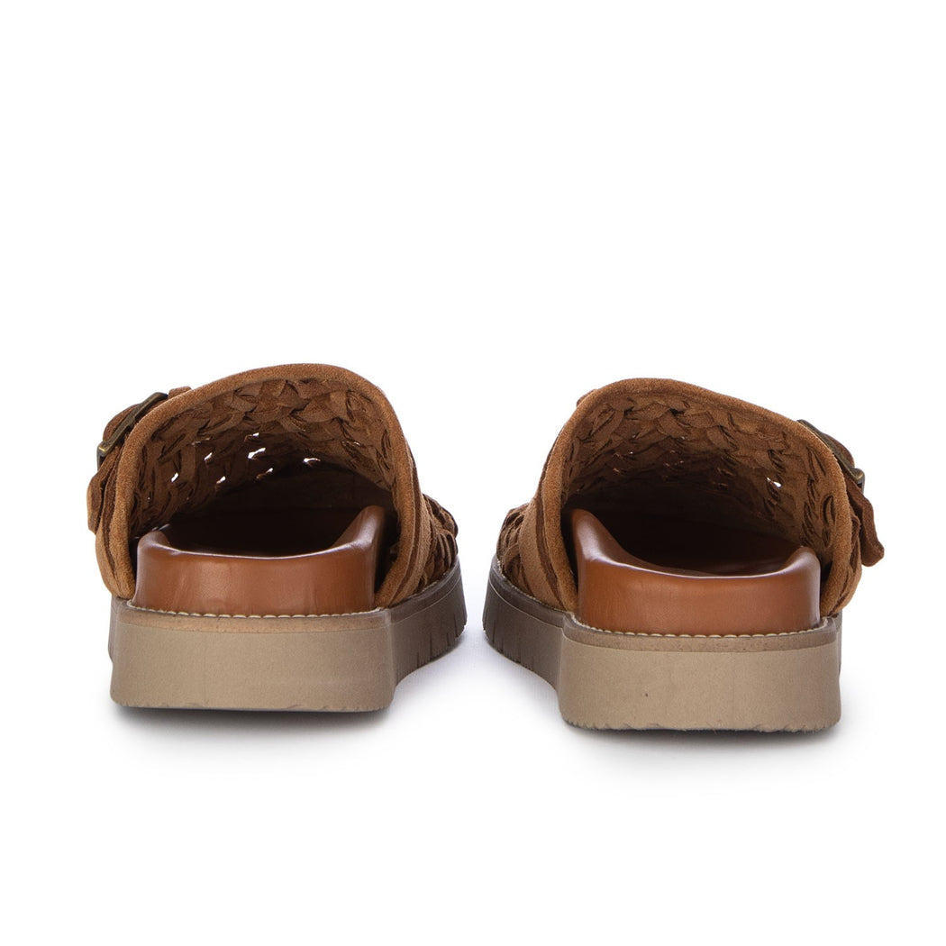 EDRA WOV SUEDE COGNAC  MARRONE