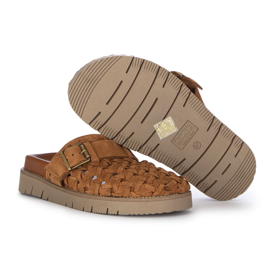 EDRA WOV SUEDE COGNAC  MARRONE