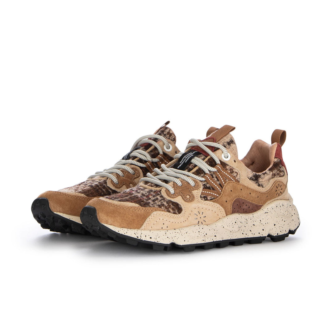 YAMANO 3 SUEDE/FABRIC CHECKED  MARRONE
