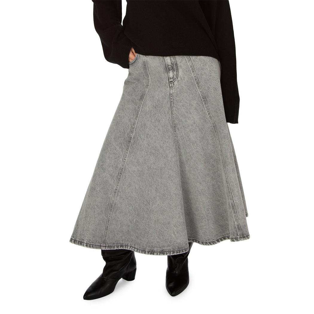 COCO-FULL SKIRT DENIM  GRIGIO