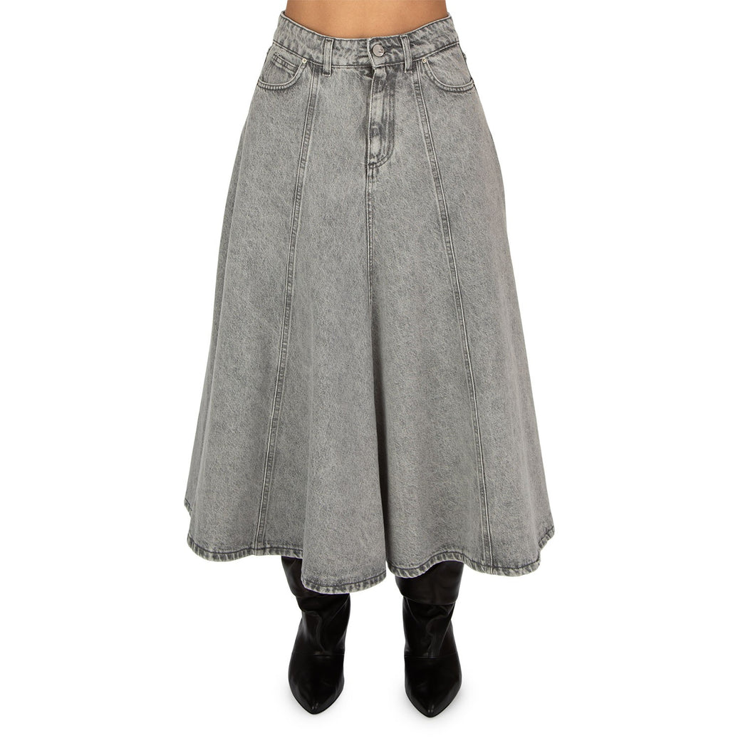 COCO-FULL SKIRT DENIM  GRIGIO