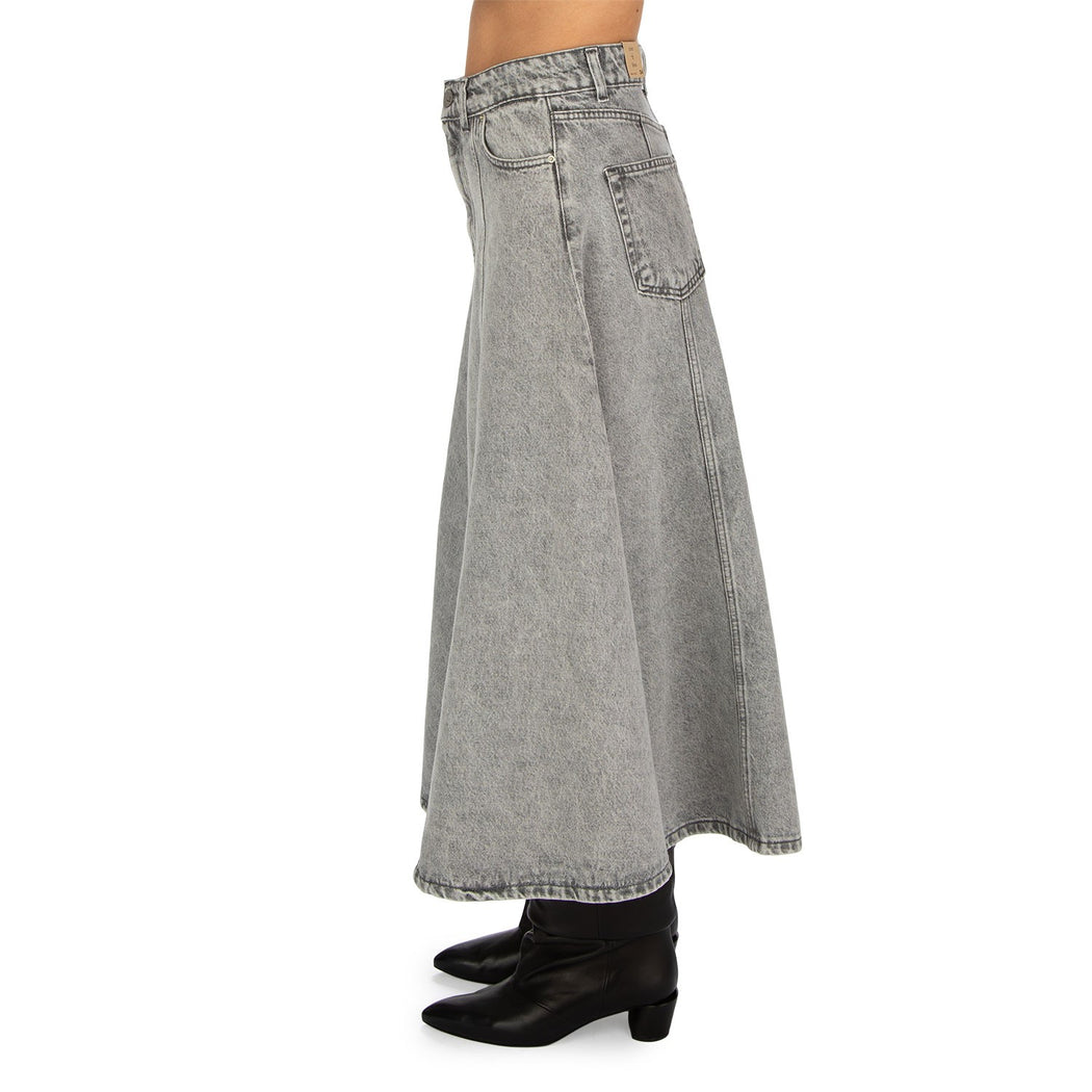 COCO-FULL SKIRT DENIM  GRIGIO