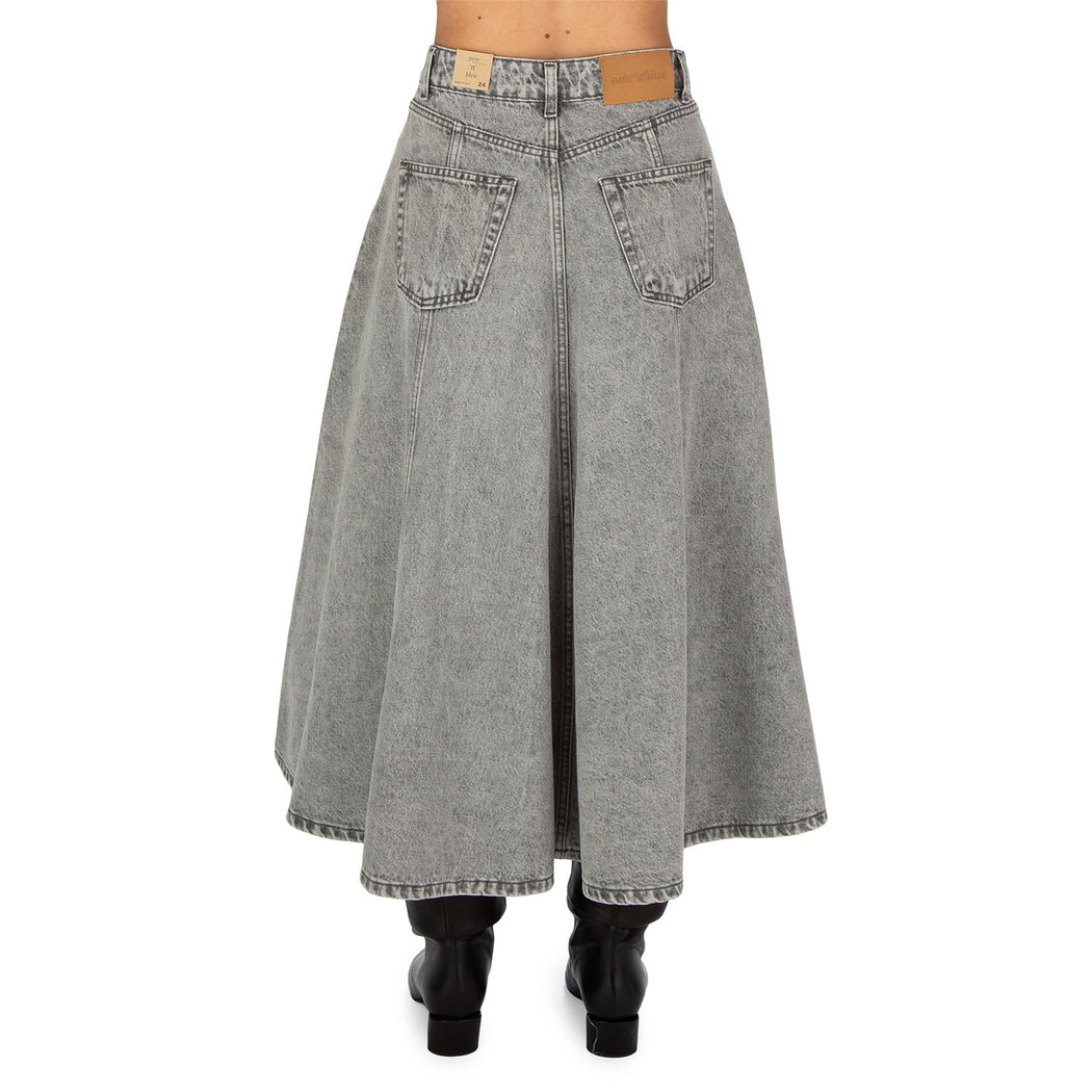 COCO-FULL SKIRT DENIM  GRIGIO