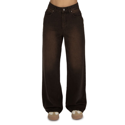 SELENE-17 PANTALONE PALAZZO  MARRONE