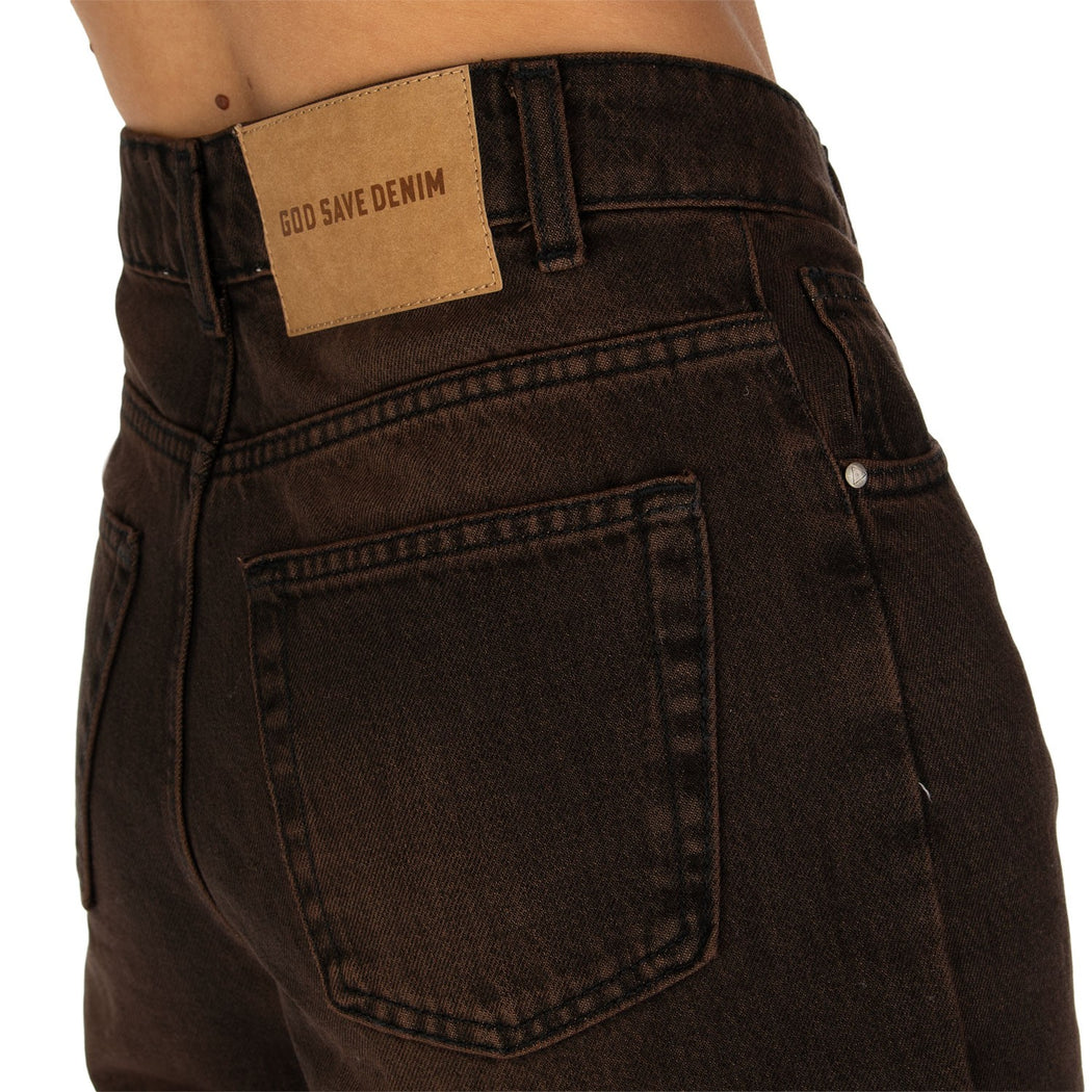 SELENE-17 PANTALONE PALAZZO  MARRONE