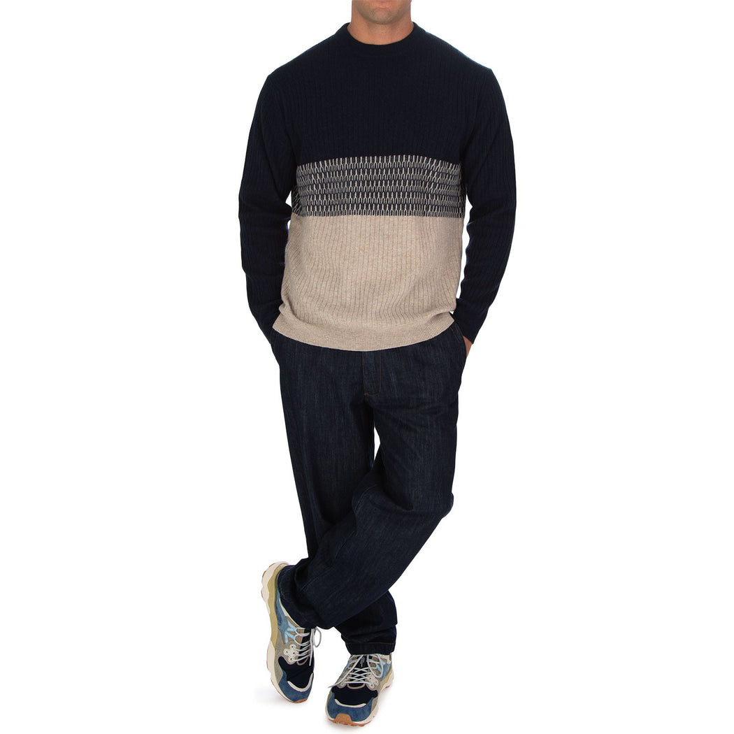 WO 0060  0023 BLU/BEIGE