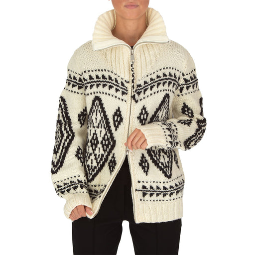 EVEREST ZIP CARDI  BIANCO/NERO