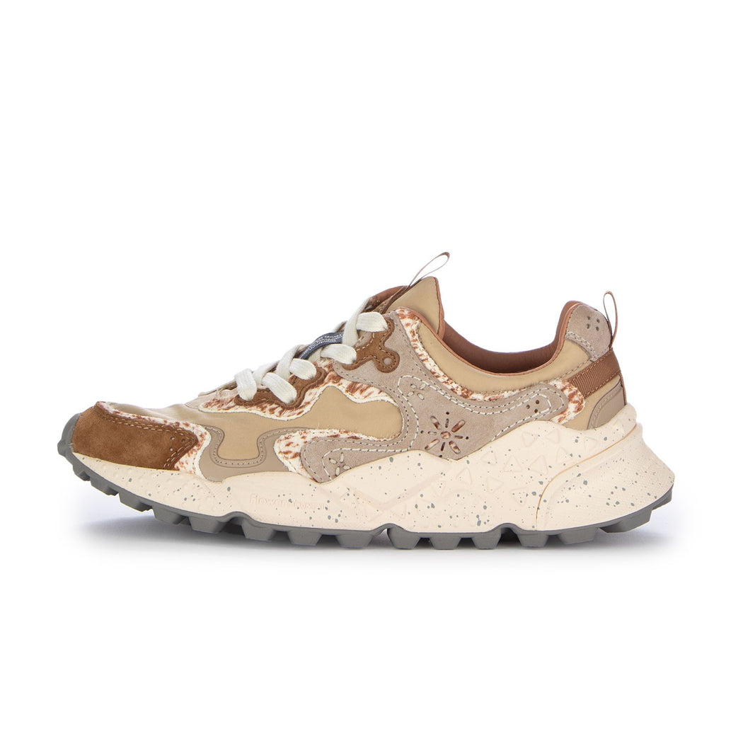 RULIS UNI SUEDE/NYLON/PONY HAIR  MARRONE/BEIGE/BIANCO PANNA