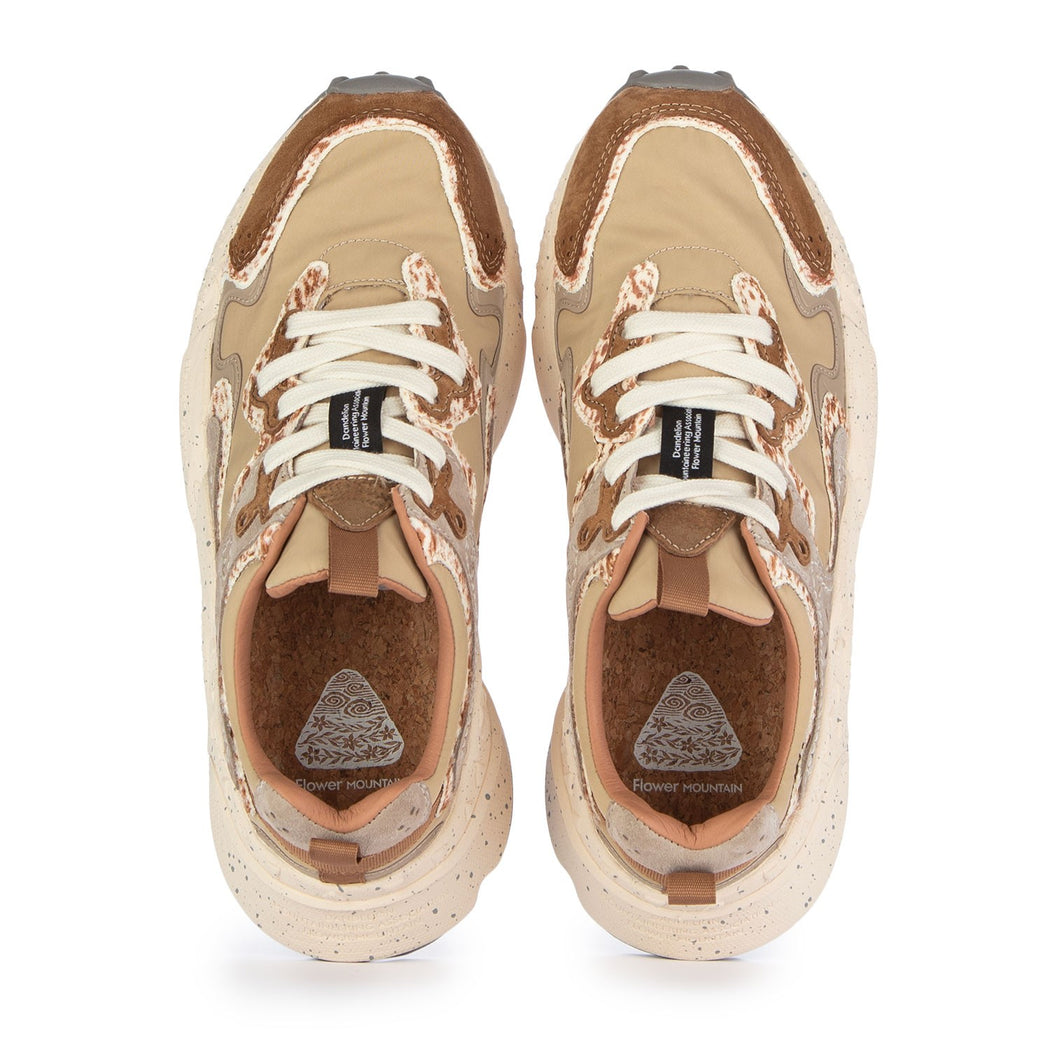 RULIS UNI SUEDE/NYLON/PONY HAIR  MARRONE/BEIGE/BIANCO PANNA