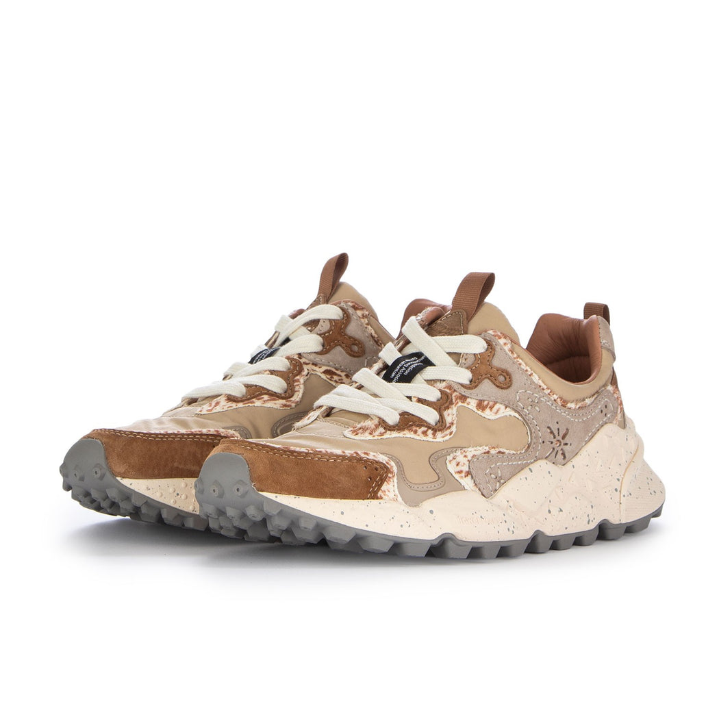 RULIS UNI SUEDE/NYLON/PONY HAIR  MARRONE/BEIGE/BIANCO PANNA