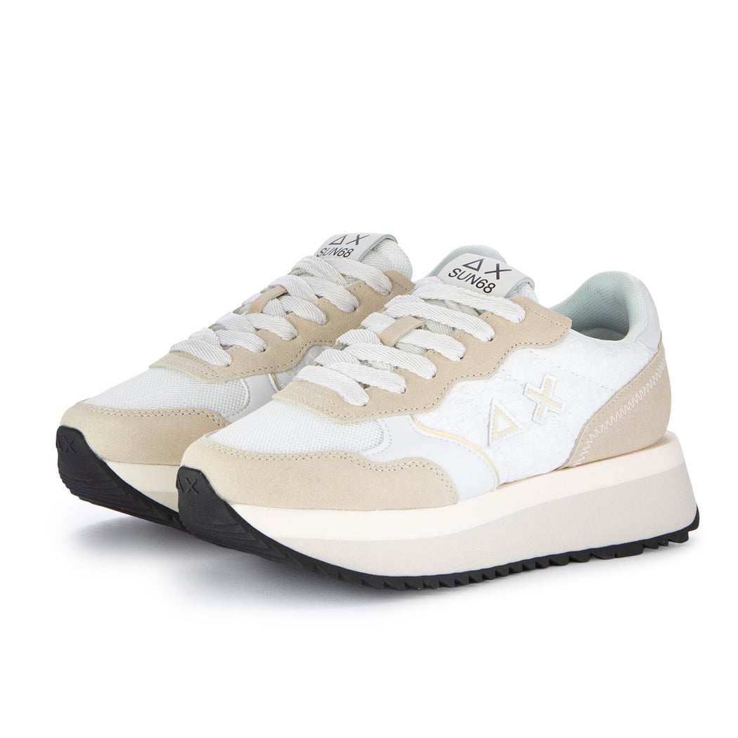 Z35209 BIG ALLY FLOWER  BIANCO/BEIGE