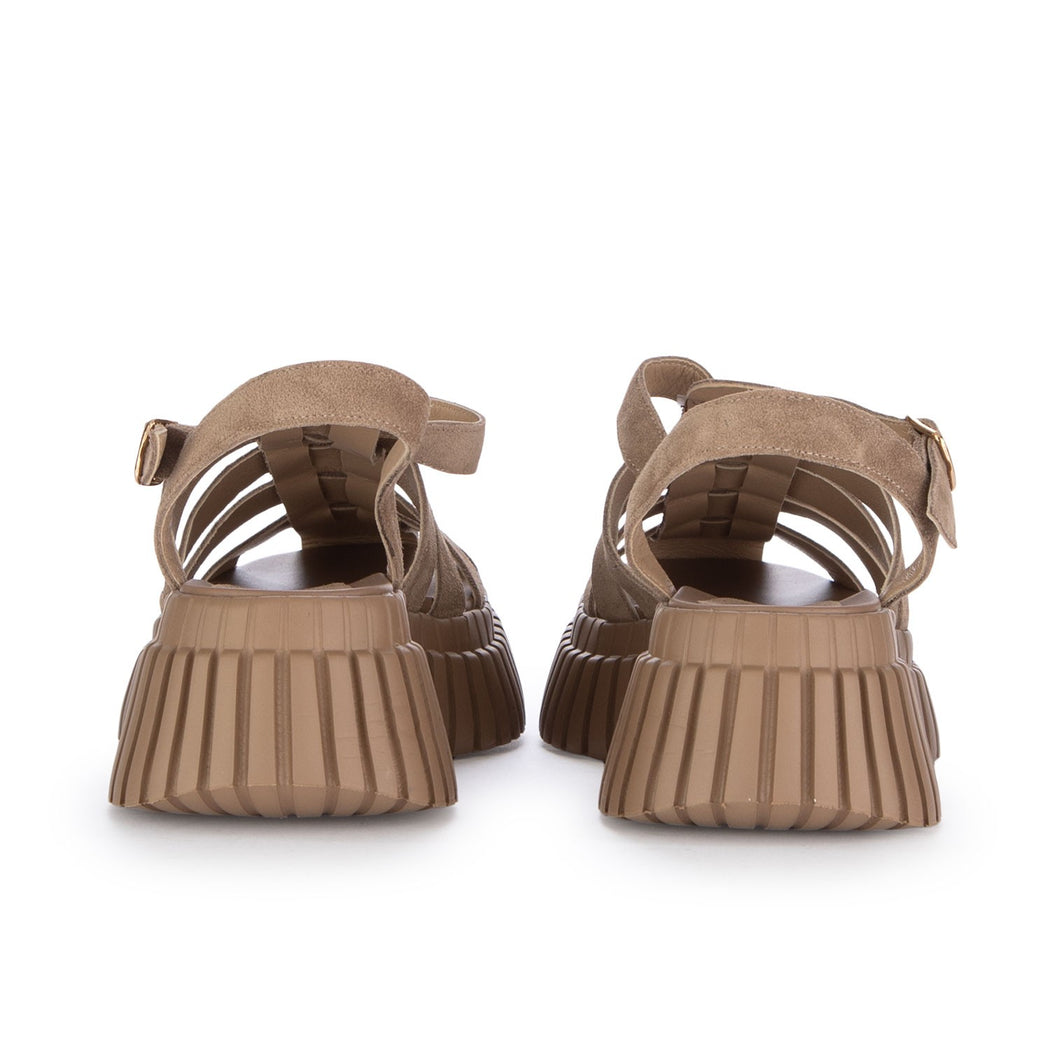 591 TSAKI SUEDE TAUPE  GRIGIO\MARRONE