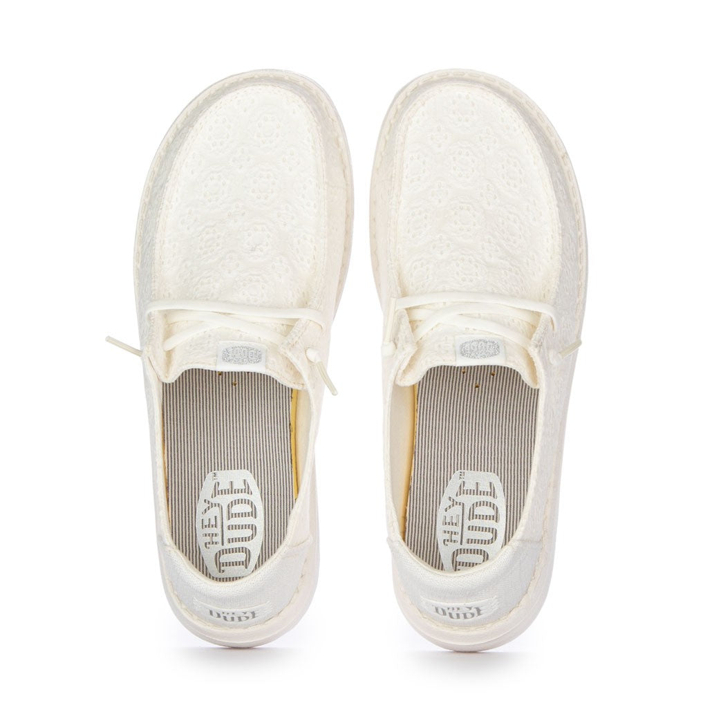 WENDY EYELET LACE  BIANCO
