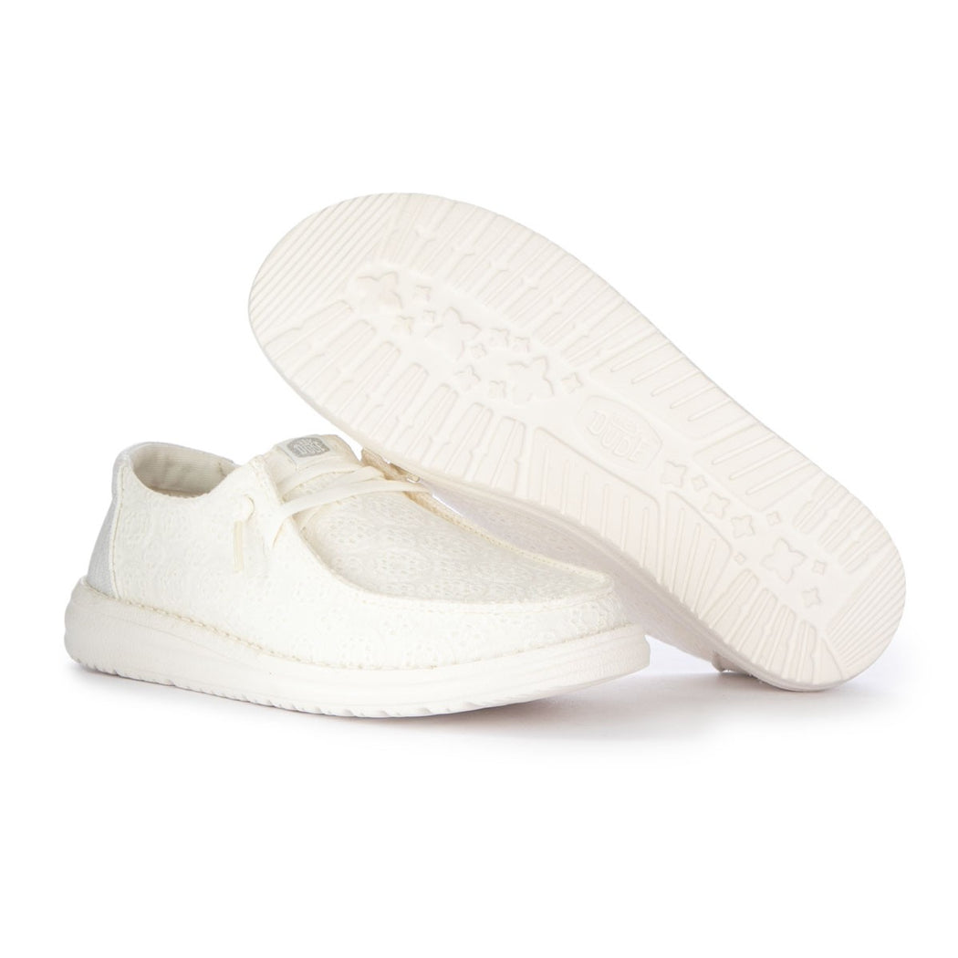 WENDY EYELET LACE  BIANCO