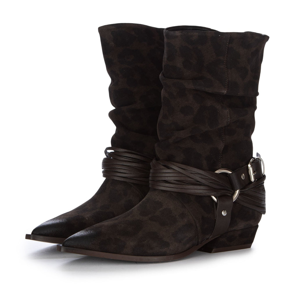 M6726M16 MACULATO TDM FOULARD CASTORO  MARRONE/NERO