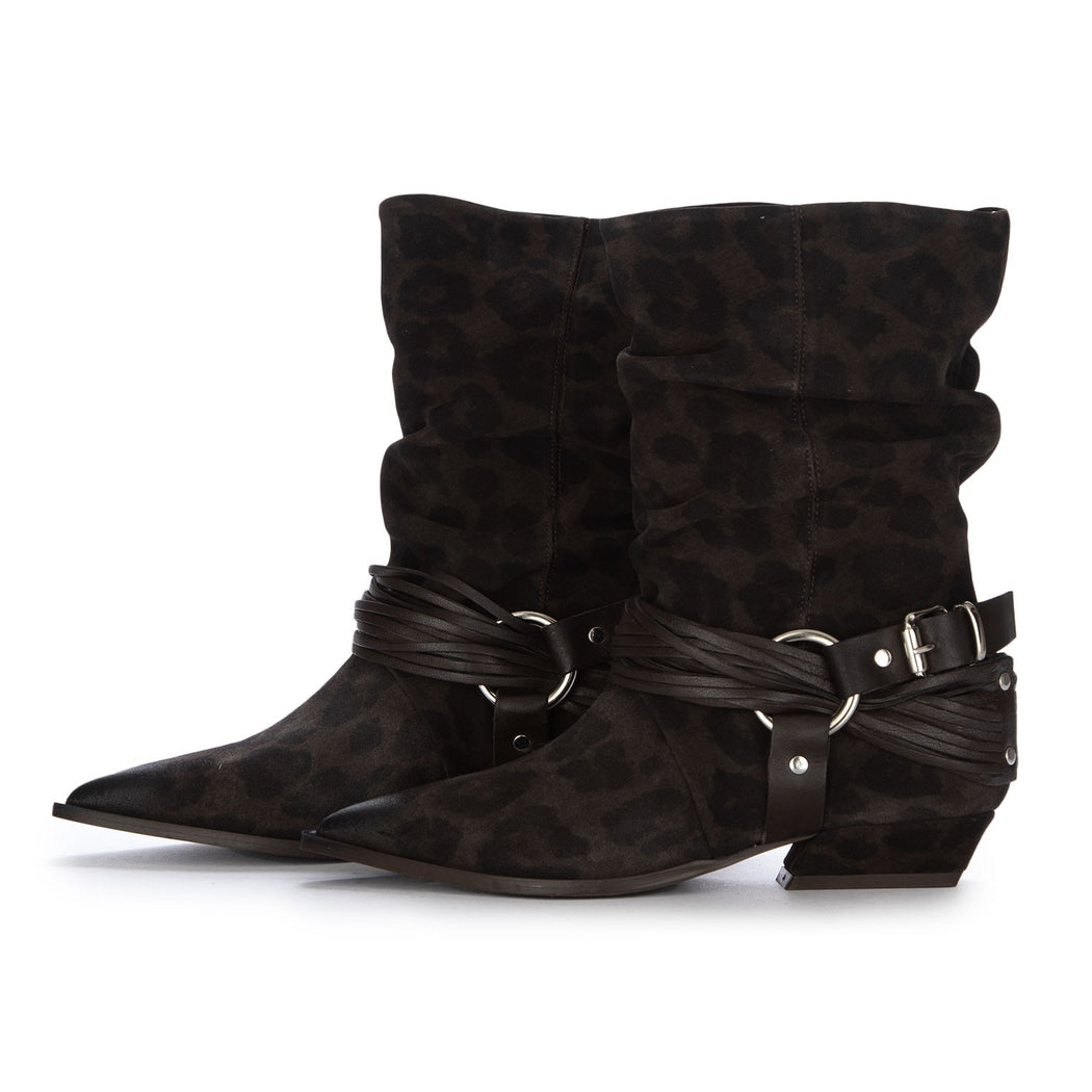 M6726M16 MACULATO TDM FOULARD CASTORO  MARRONE/NERO