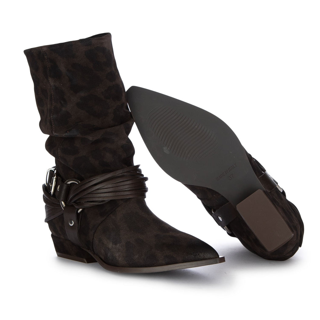 M6726M16 MACULATO TDM FOULARD CASTORO  MARRONE/NERO