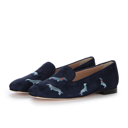 BASSOTTI SPARSI CAMOSCIO  BLU/AZZURRO